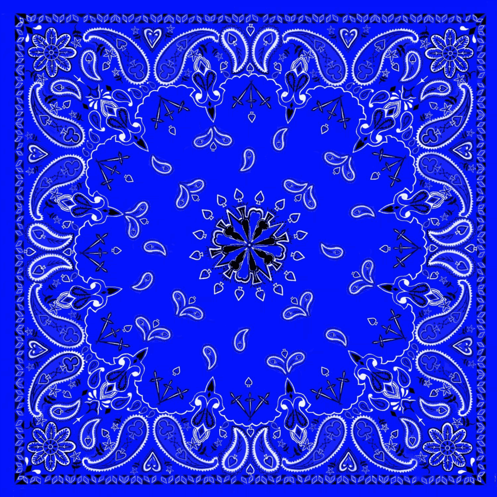 Zan Headgear Bandanna - Navy Paisley, Cotton